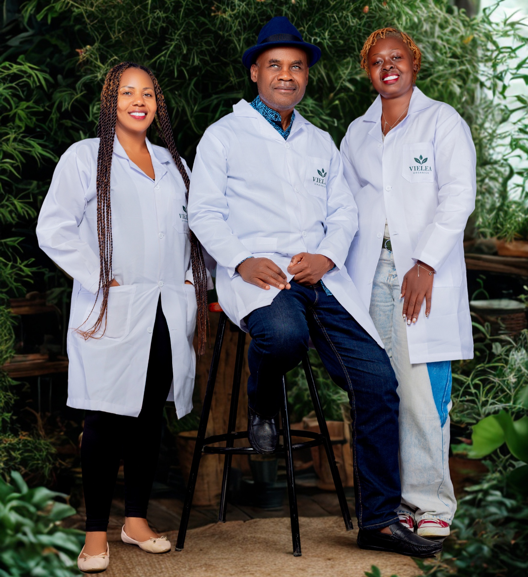 The Vielea Apotheca founders — Leah Kajaira (left), Jon Chessoni (middle), and Vivian Owese (right)